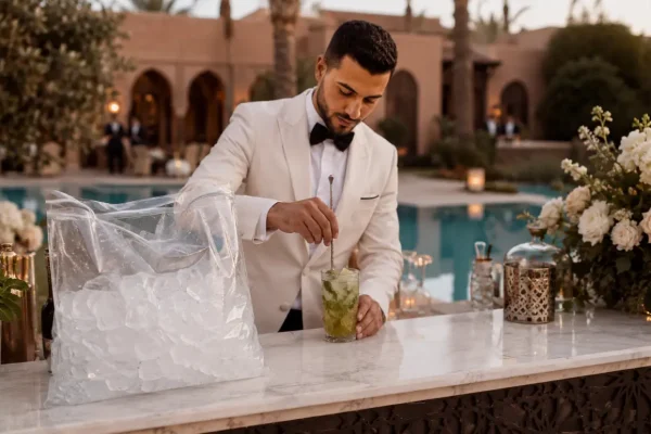 Glaçons pour mariages à Marrakech