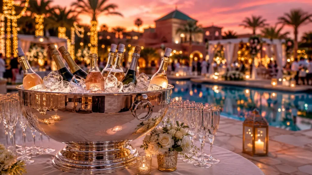 Glaçons pour mariages et réceptions à Marrakech
