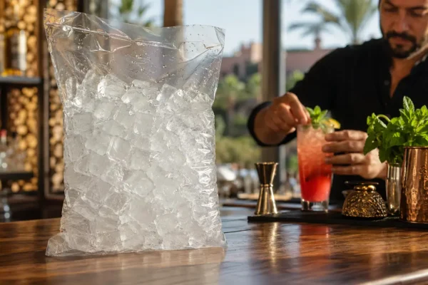 Glaçons pour restaurants et cafés à Marrakech
